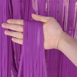 Занавес дождик 1 х 2 м, матовый, Сливовый