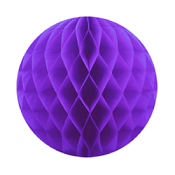 Бумажное украшение шар 40 см сиреневый