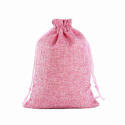 Мешочек из мешковины 17х23 см розовый